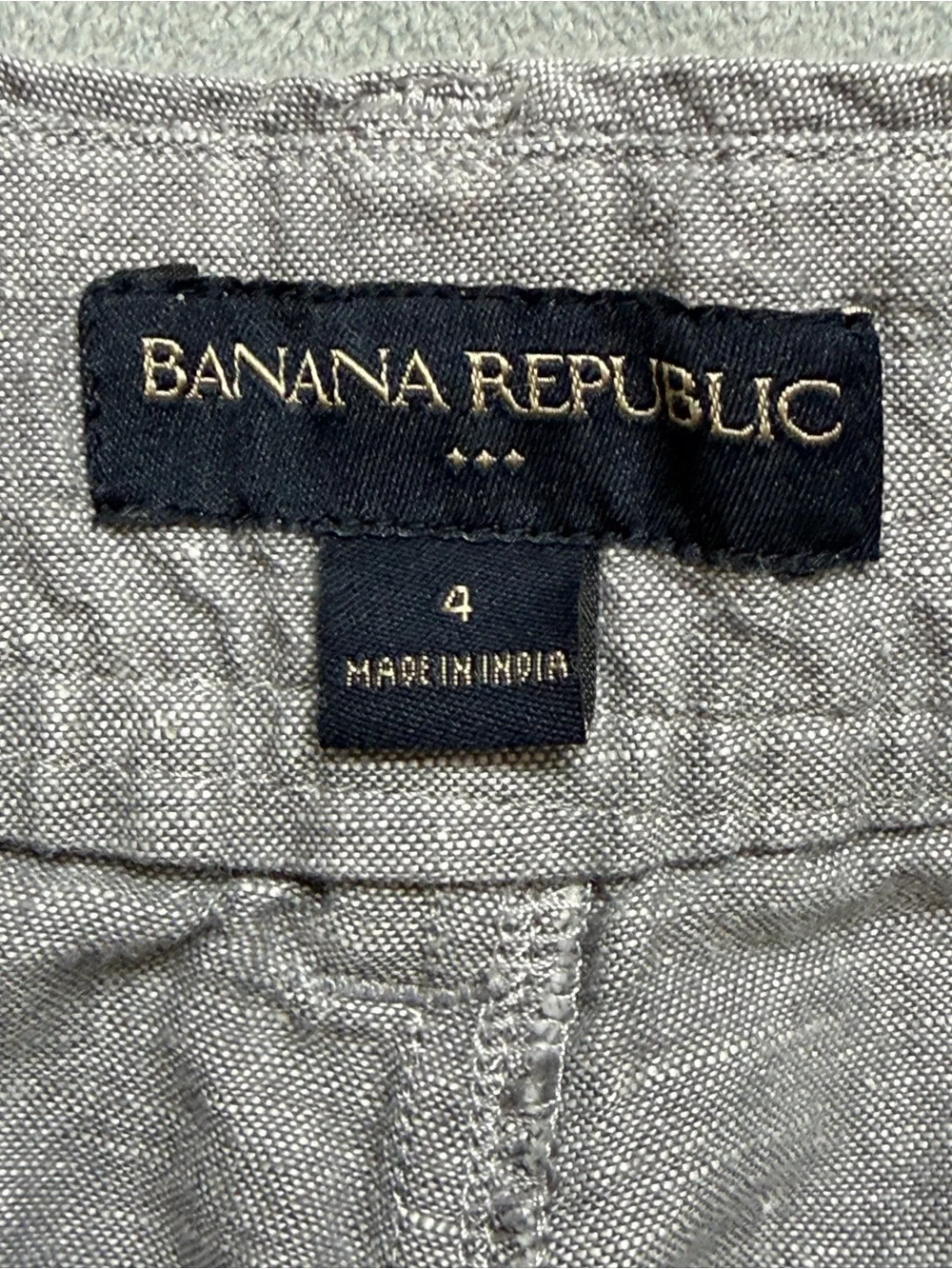 Banana Republic Women’s Linen Blend Pants Gray Straight Leg Size 4 Casual Beach
